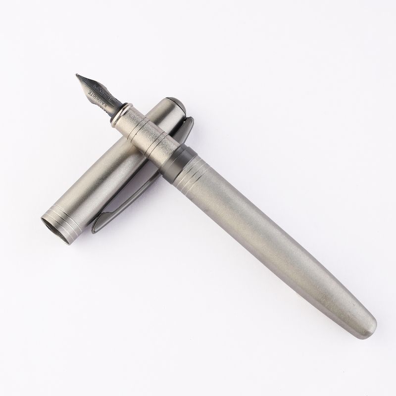 Steelex Gun Metal Fountain Pen (Titanium Nib #5) - Image 6