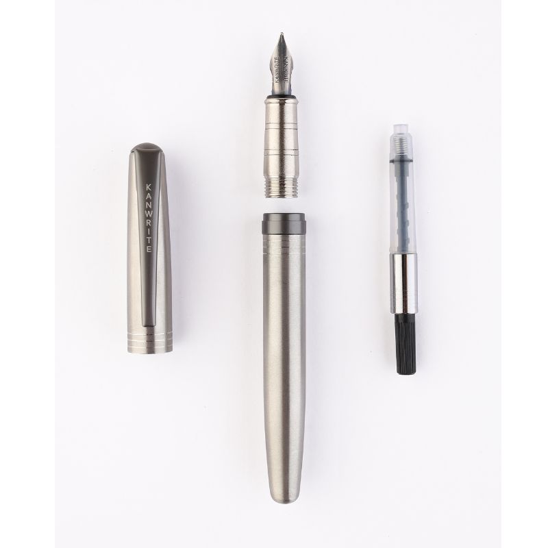 Steelex Gun Metal Fountain Pen (Titanium Nib #5) - Image 7